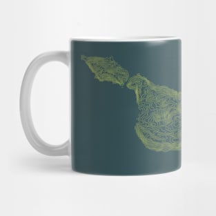 Santa Catalina Island (green) Mug